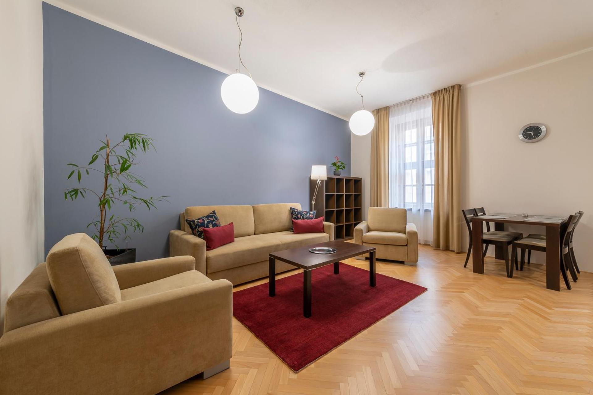 Rezidence Ostrovni Apart otel Prag Oda fotoğraf
